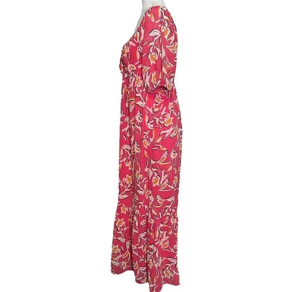 COLLECTIVE Concepts Dress Flowy Maxi Boho‎ Milkmaid Size S - Picture 2 of 12